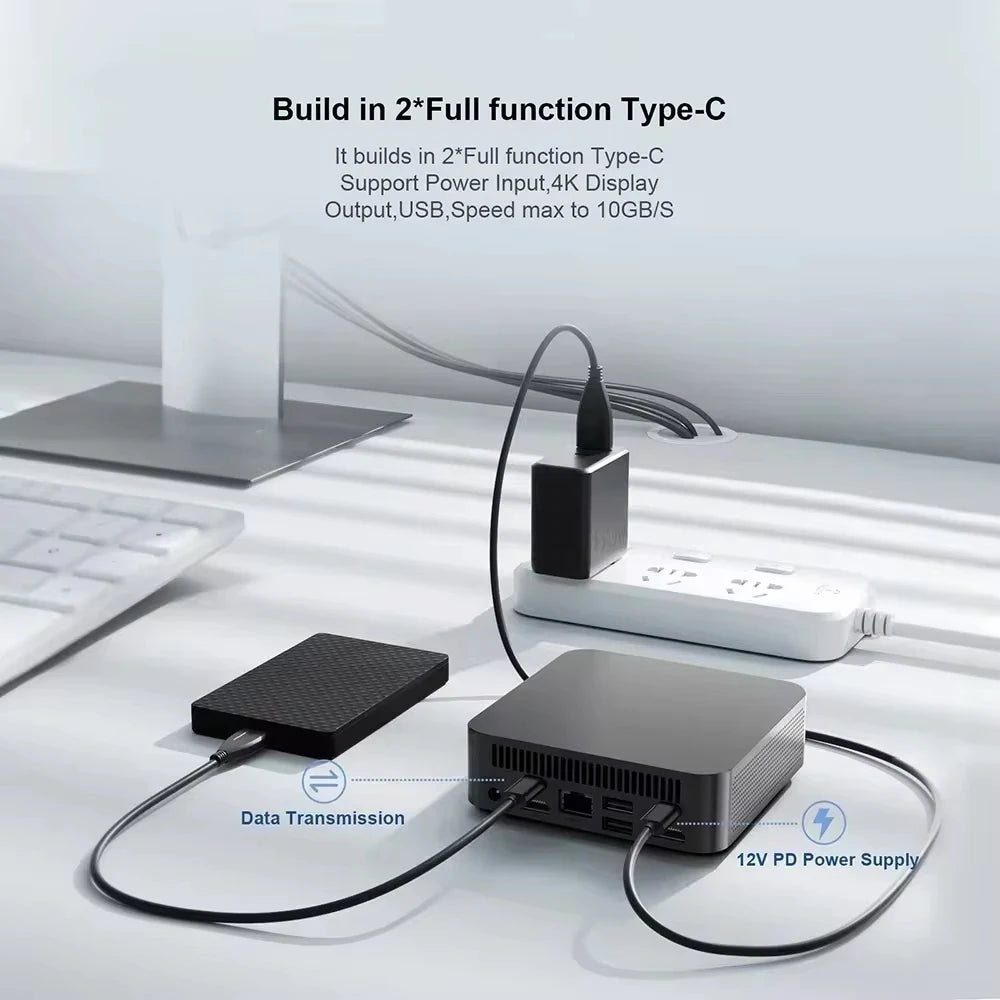2025 Portable i9 Mini PC Computer Windows 11 Intel Core i9 8950HK 16GB 1TB Gaming Computer Dual-Band WiFi 6-Core Mini Desktop PC TechElect