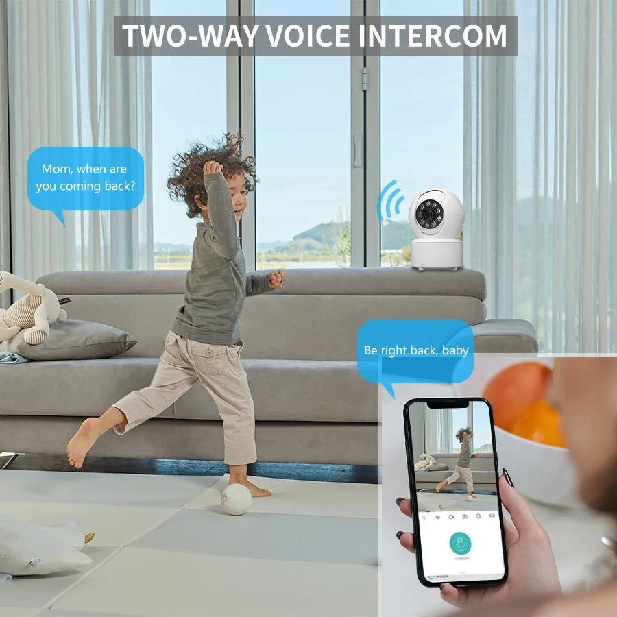 1080P Smart WIFI Security Protection Pet Baby Monitor Camera Full Color Night Vision Automatic Tracking Two-Way Audio ICSEE TechElect