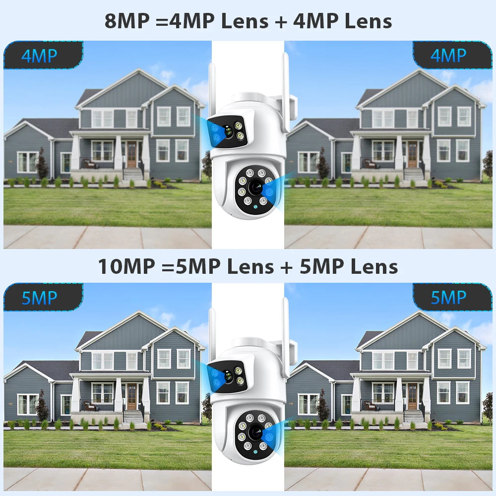 BESDER 4K 8MP Wifi Camera PTZ Outdoor Dual Screen Human Detection Dual Lenses 10MP Security Protection IP Camera Audio O-Kam Pro TechElect