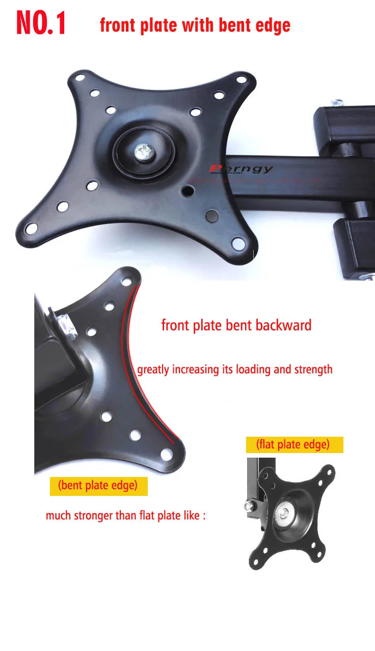 LCD-123R 360 rotate folding arm Universal LED TV Wall Mount PC Monitor TV Holder Rotated LCD Wall Bracket Tilt Swivel Plasma TechElect
