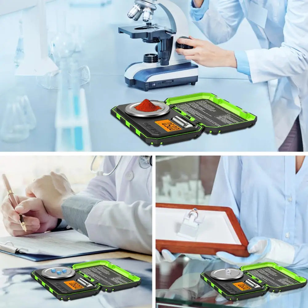 0.001g 50g Mini Digital Scale Jewelry Milligram Scales Portable Kitchen Baking Scale with Calibration Weight Techtronicx