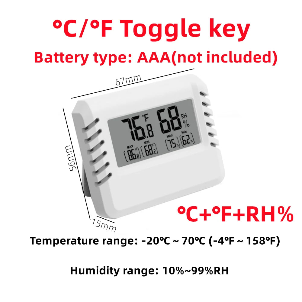 Mini LCD Digital Thermometer Hygrometer Indoor Room Temperature Humidity Meter Sensor Gauge Weather Station Techelectronicx