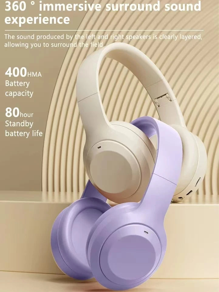 #Wireless Bluetooth 5.3 Headphones Over Ear HIFI Stereo Headsets True Sport Gamer Earphone TF/AUX Music Player with HD Mic Gifts TechElect