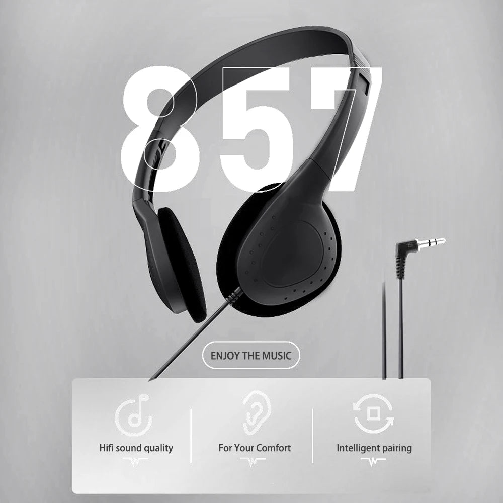 Comfortable Wearing Noise Reduction ABS Portable Headphone Wired Headset Earbud Stereo 3.5mm Clear Gaming for Gamer - TechElect
