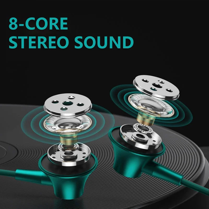 Type-C In-Ear Wired Karaoke Headphones 3.5mm Stereo Music Earbud Handfree Headset Earphones with Mic - TechElect