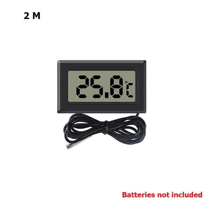 Mini Digital LCD Indoor Convenient Temperature Sensor Humidity Meter Thermometer Hygrometer Gauge Instruments Cable Measurement Techelectronicx