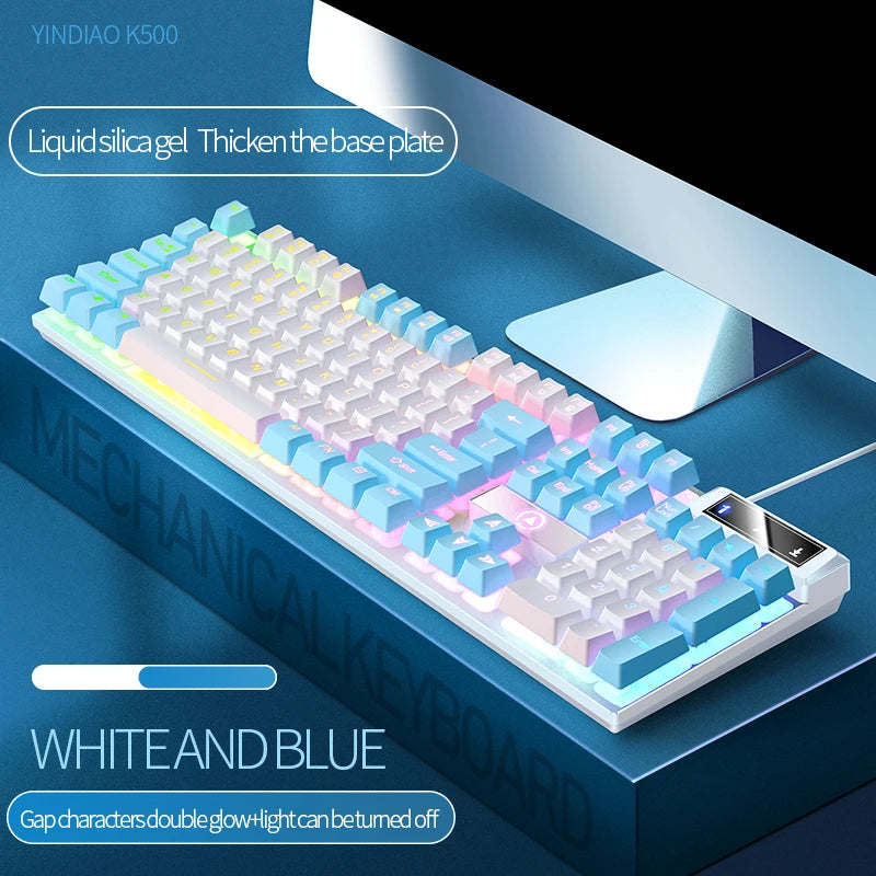 YINDIAO Keyboard Gaming Wired Laptop Desktops PC Computer Office Accessories Low Profile Gamer Keyboards With Numpad Techelectronicx