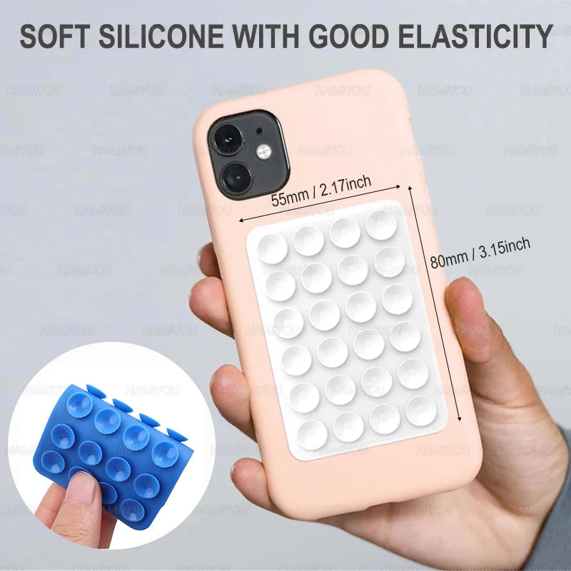 5-1Pack Strong Grip Holder Adhesive Silicone Suction Phone Case Mount Anti-Slip Hands-Free Sticky Cell Phone Grip Stands Techelectronicx