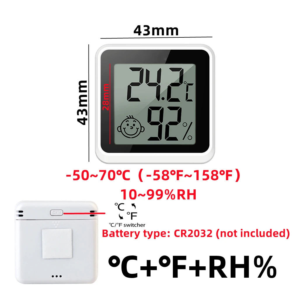 Mini LCD Digital Thermometer Hygrometer Indoor Room Temperature Humidity Meter Sensor Gauge Weather Station Techelectronicx