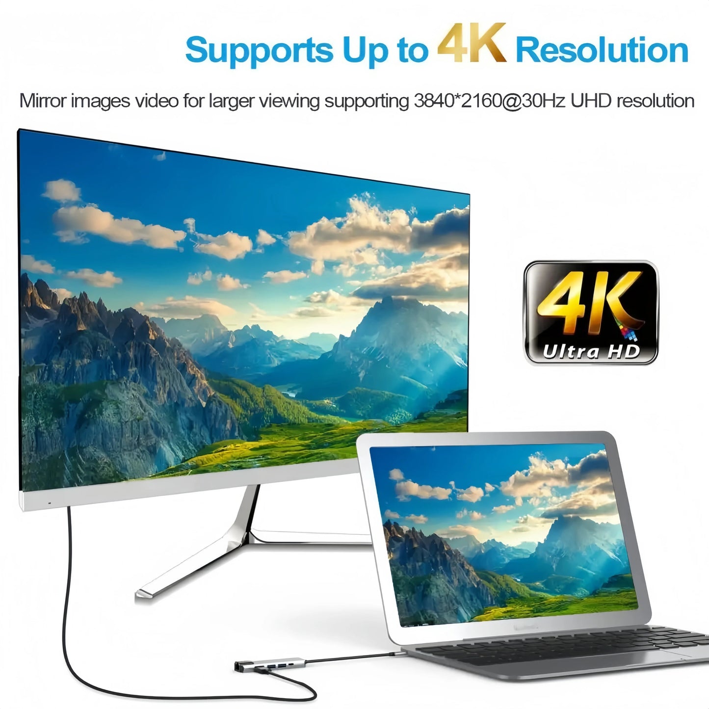 5Ports USB C Docking Station Type C to HDMI 4K/RJ45 100M Splitter USB 3.0 5Gbps High Speed USB C HUB Adapter For Laptop Macbook Techelectronicx