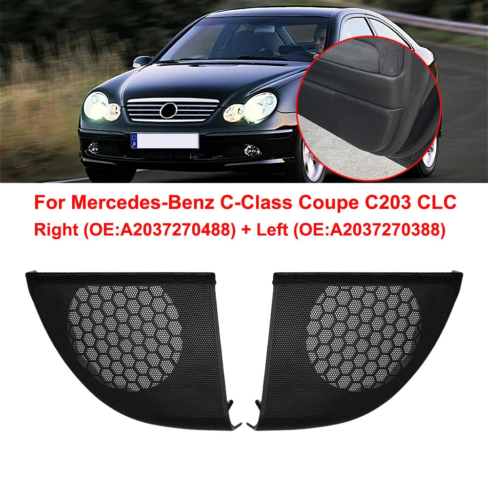 1 Pair Car Front Door Speaker Cover Trim Speaker Grille for Mercedes Benz CLC Class Coupe C203 2008-2011 A2037270388 Techelectronicx