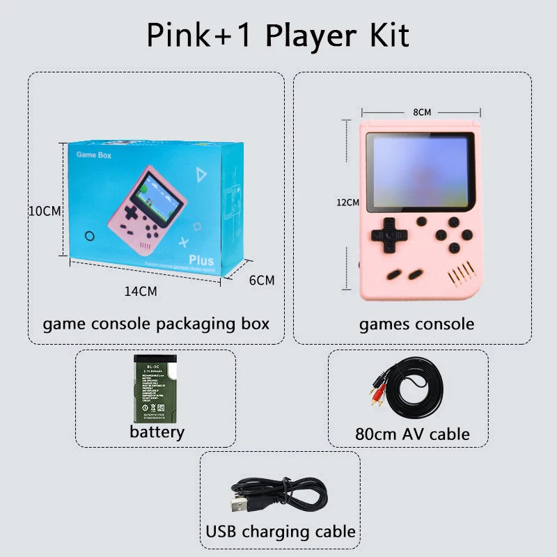 Retro Portable Mini Handheld Video Game Console 8 Bit 3.0 Inch Color LCD Kids Color Game Player Built in 500 Games Techelectronicx