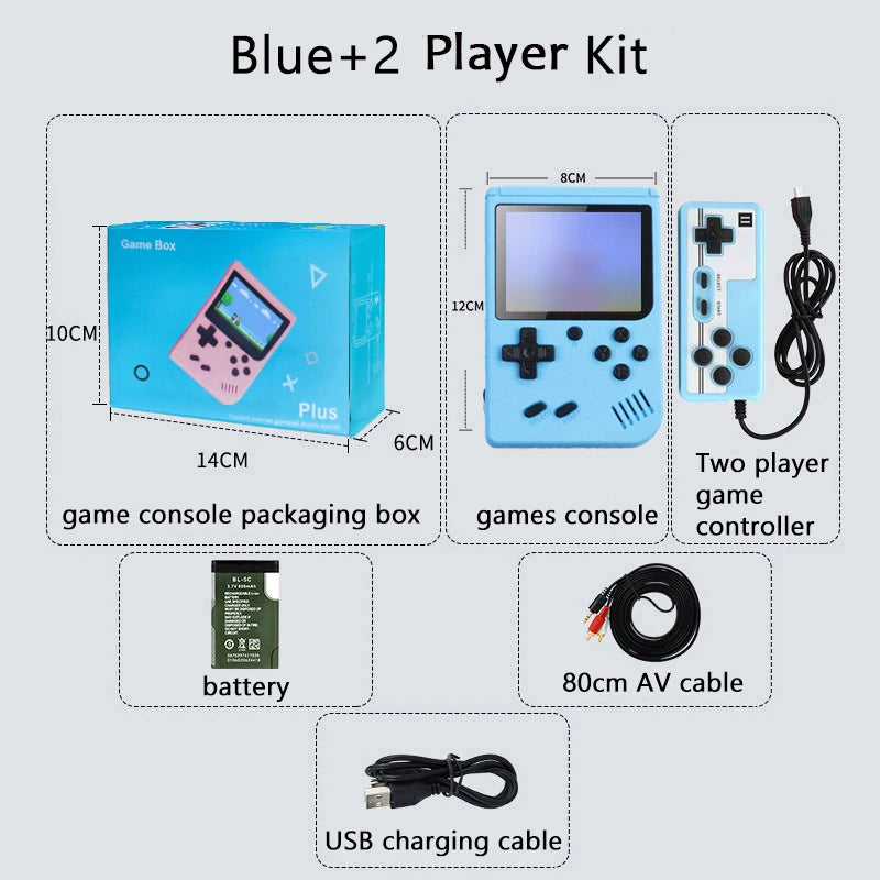 Retro Portable Mini Handheld Video Game Console 8 Bit 3.0 Inch Color LCD Kids Color Game Player Built in 500 Games Techelectronicx