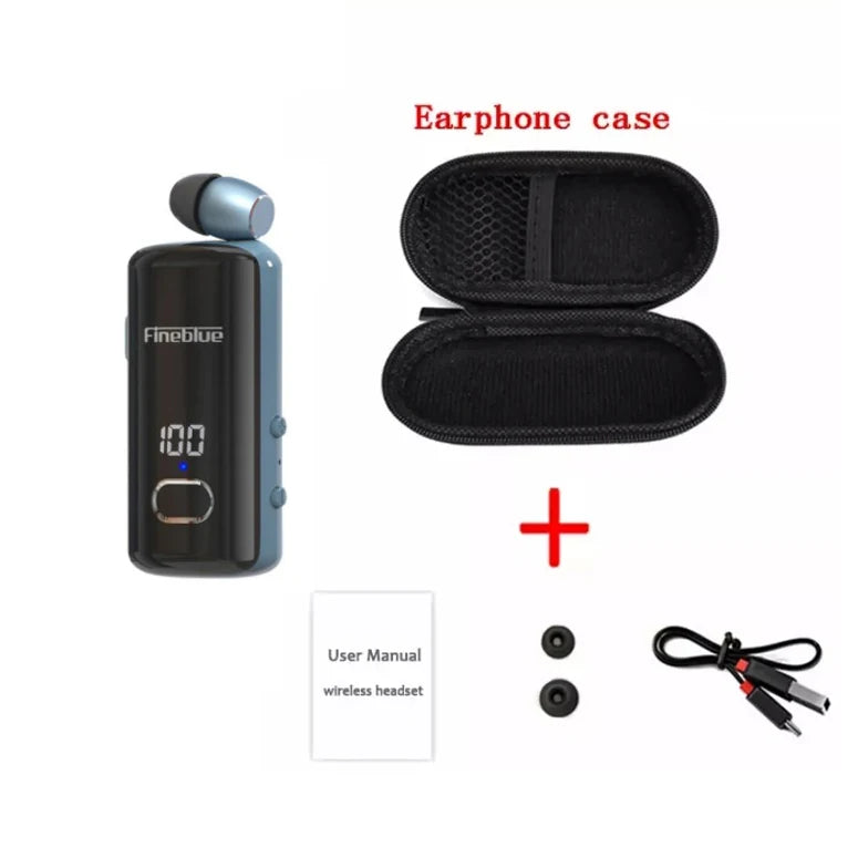 Fineblue-Auriculares Inalámbricos F580, Dispositivo De Audio Con Clip, Lotus, Bluetooth 5,3, Micrófono, Pantalla De Alimentaci TechElect