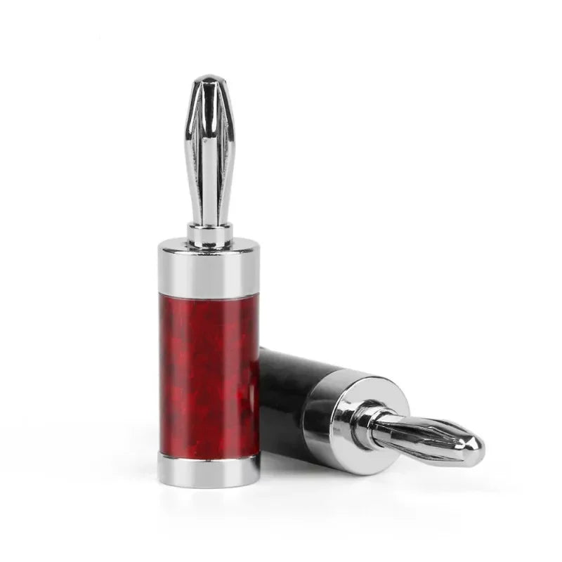 Audiophile Banana Plug 8.0mm Rhodium Plating Carbon Fiber Speaker Terminal Connector Audio Amplifier Board Male Banana Adapters TechElect