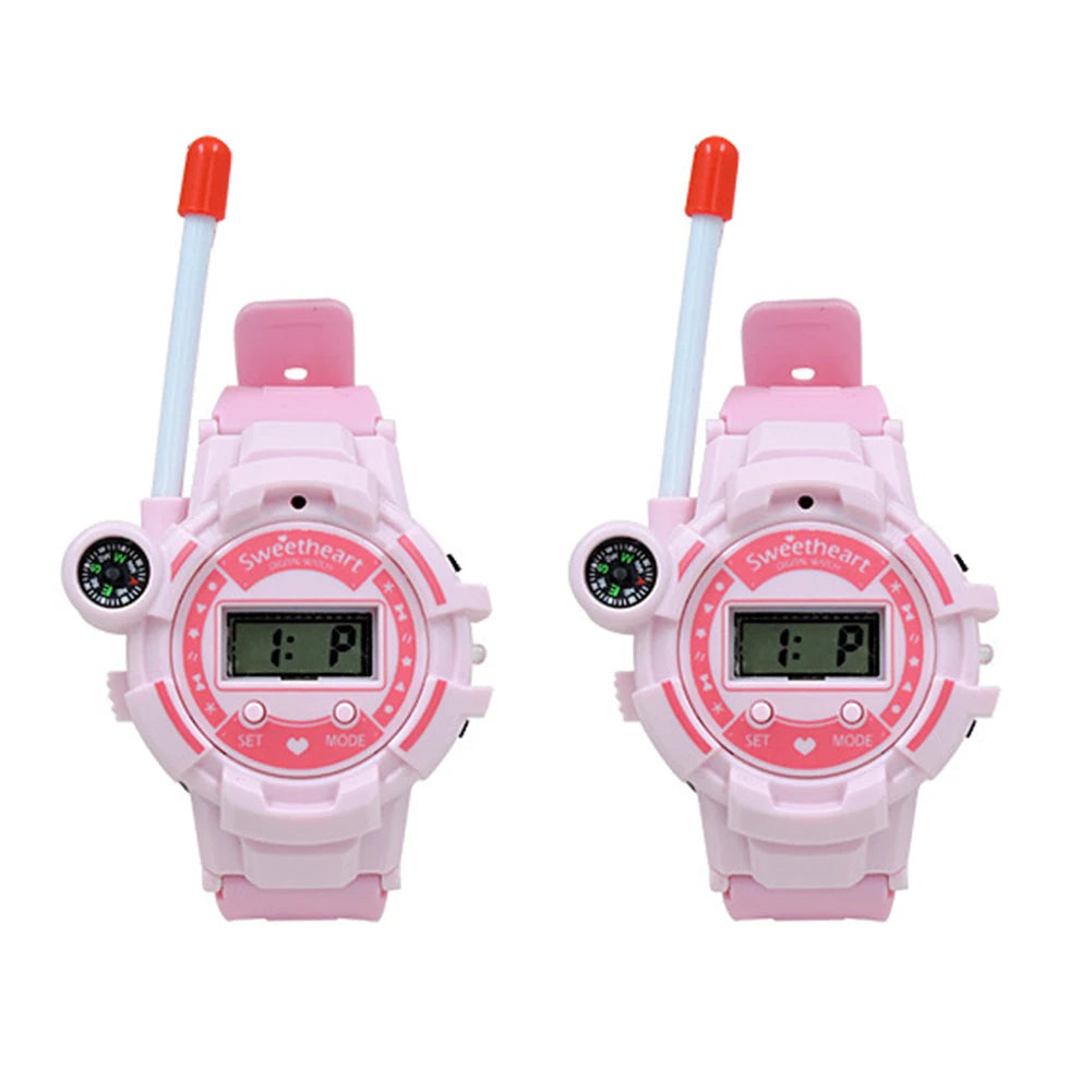 1 Pair Electronic Walkie Talkie Watch Interactive Two-Way Radio Walky Talky Spying Gadgets Birthday Gift for Boys Girls Techelectronicx
