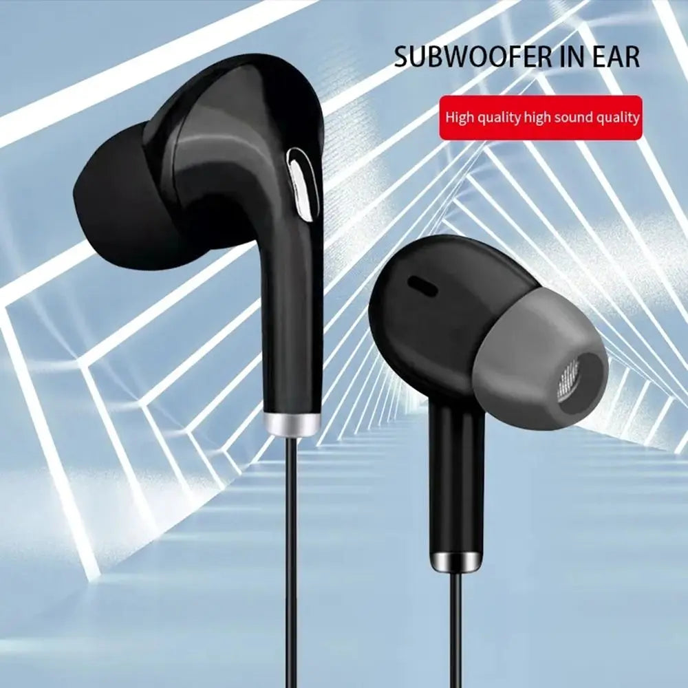 High Definition Wired Earphone 3.5mm In-Ear Control Portable Sport Wired Headset With Mic Wired Headphones For Mobile Phones - TechElect