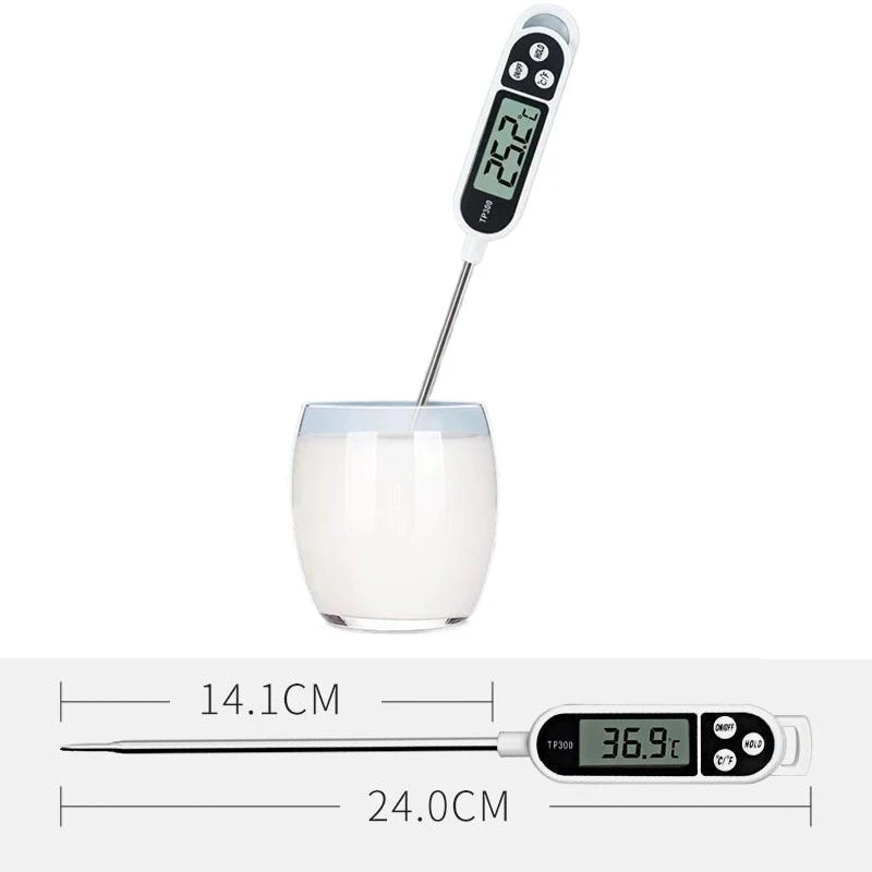 Food Meat Thermometer Probe Type Kitchen Digital Thermometer For Milk Cooking Food BBQ TP300 Electronic Temperature Gauge Tool Techelectronicx