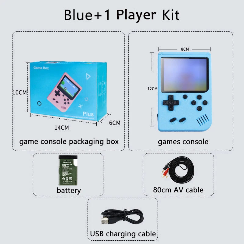 Retro Portable Mini Handheld Video Game Console 8 Bit 3.0 Inch Color LCD Kids Color Game Player Built in 500 Games Techelectronicx