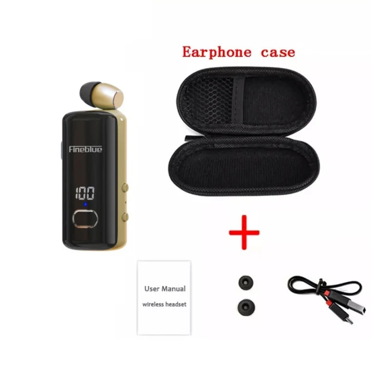 Fineblue-Auriculares Inalámbricos F580, Dispositivo De Audio Con Clip, Lotus, Bluetooth 5,3, Micrófono, Pantalla De Alimentaci TechElect