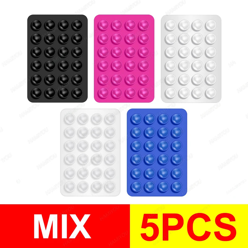 5-1Pack Strong Grip Holder Adhesive Silicone Suction Phone Case Mount Anti-Slip Hands-Free Sticky Cell Phone Grip Stands Techelectronicx