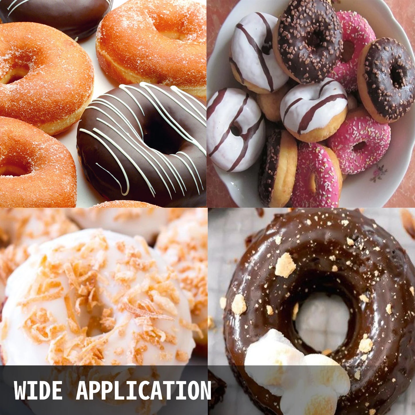 VEVOR 6 Hole Electric Sweet Donut Maker Stainless Steel Non Stick Commercial Donut Waffle Cookies Gaufriers Kitchen Appliance TechElect
