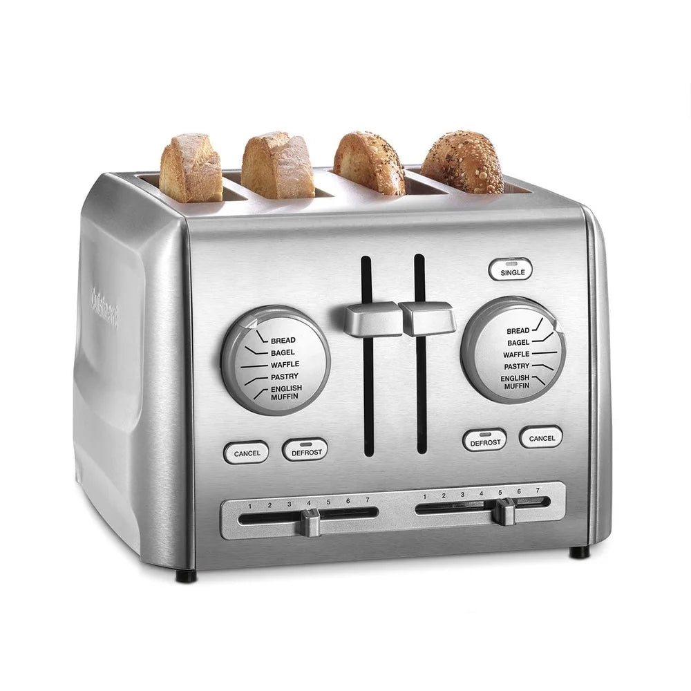 4 Slice Toaster High Lift Carriages Generous Slots Precision Settings Stylish Kitchen Appliance Perfect Breakfast Cooking Techelectronicx