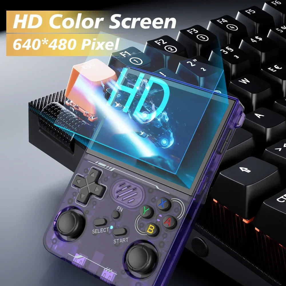 100% ArKOS R36XX Retro Handheld Game Console Linux System 3.5 Inch IPS Screen 64/128GB/256GB Game Player R36S updated version Techelectronicx