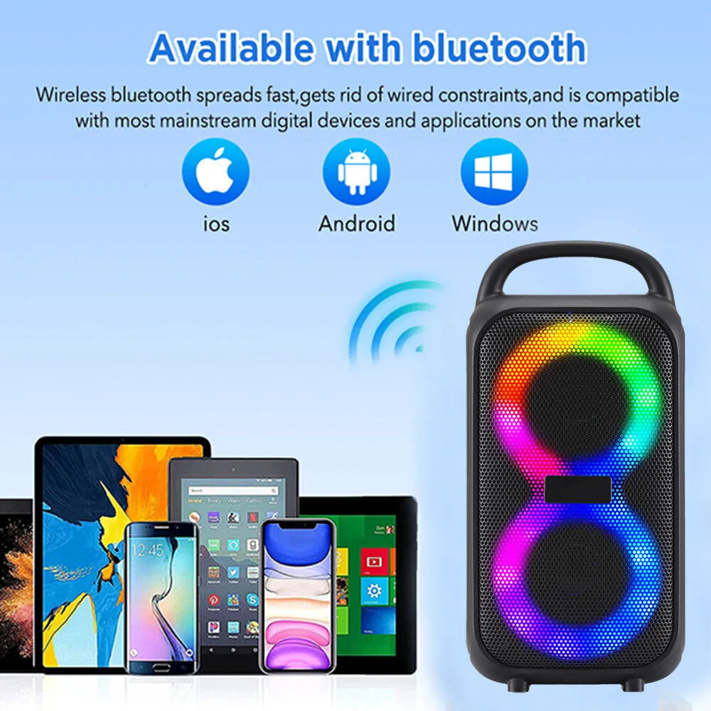 1000W Party Portable Speakers Bluetooth Wireless Boombox Sound Large Speaker Dual 3 inche Subwoofer for Outdoor Dancing Famliy Techelectronicx