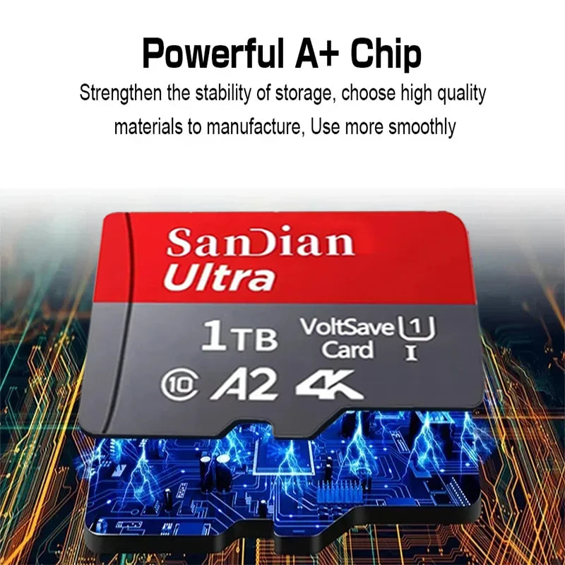 Original SD Card 2TB Large Capacity Memory Card 128GB/256GB Mini TF Card 512GB High Speed Flash Card for PC/Desktops/Mac/Cameras Techelectronicx