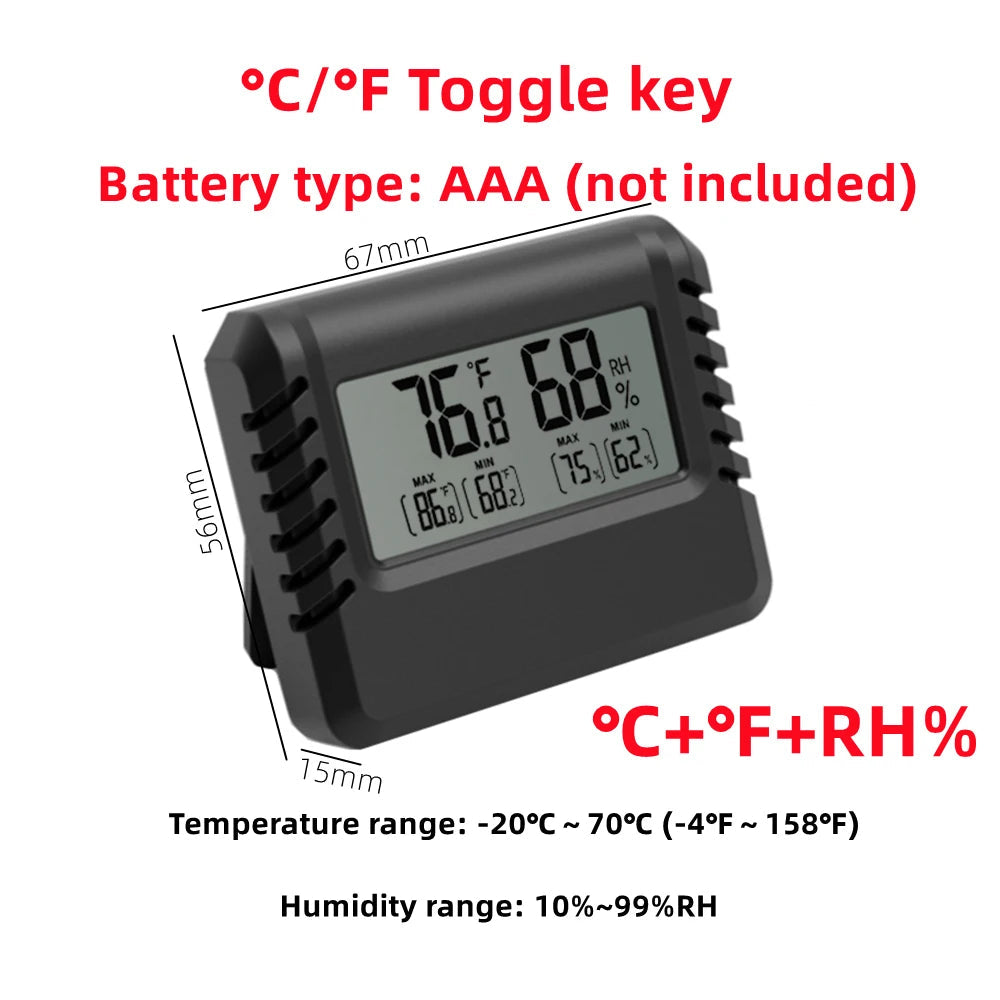 Mini LCD Digital Thermometer Hygrometer Indoor Room Temperature Humidity Meter Sensor Gauge Weather Station Techelectronicx