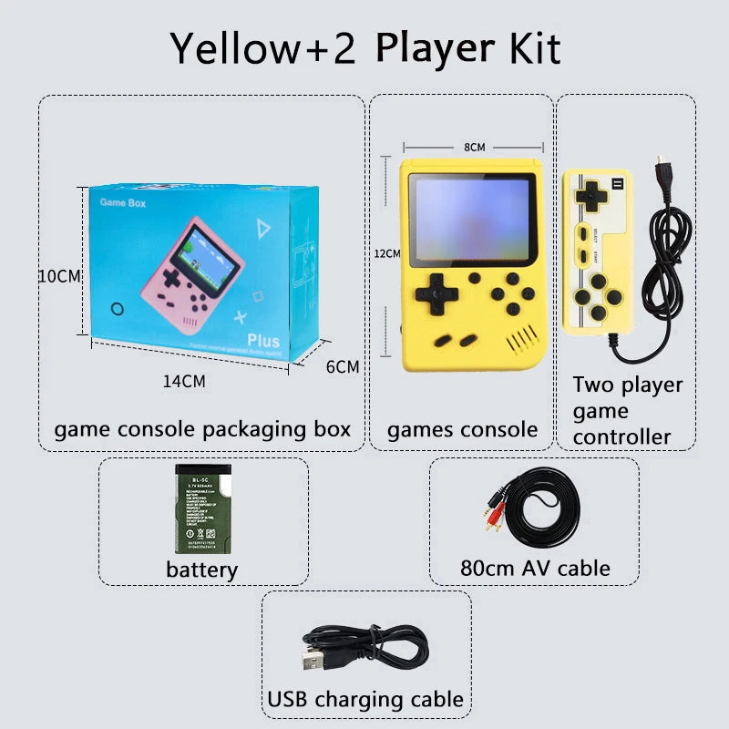 Retro Portable Mini Handheld Video Game Console 8 Bit 3.0 Inch Color LCD Kids Color Game Player Built in 500 Games Techelectronicx