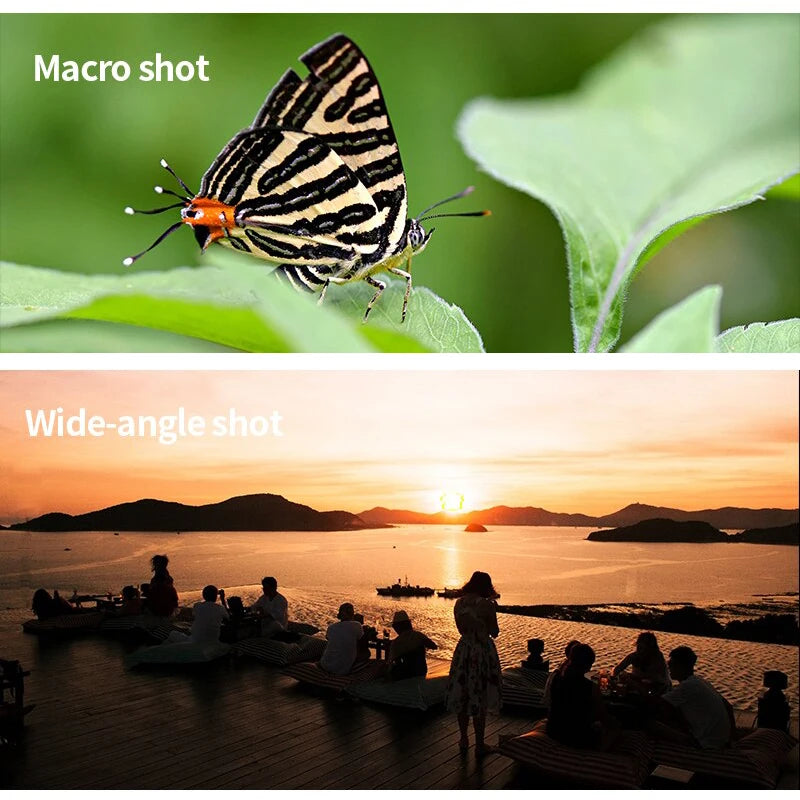3in1 Fisheye Wide Angle Micro Camera Lens for iPhone Xiaomi Redmi 3IN1 Zoom Fish Eye Len on Smartphone Lenses with Phone Clip - TechElect