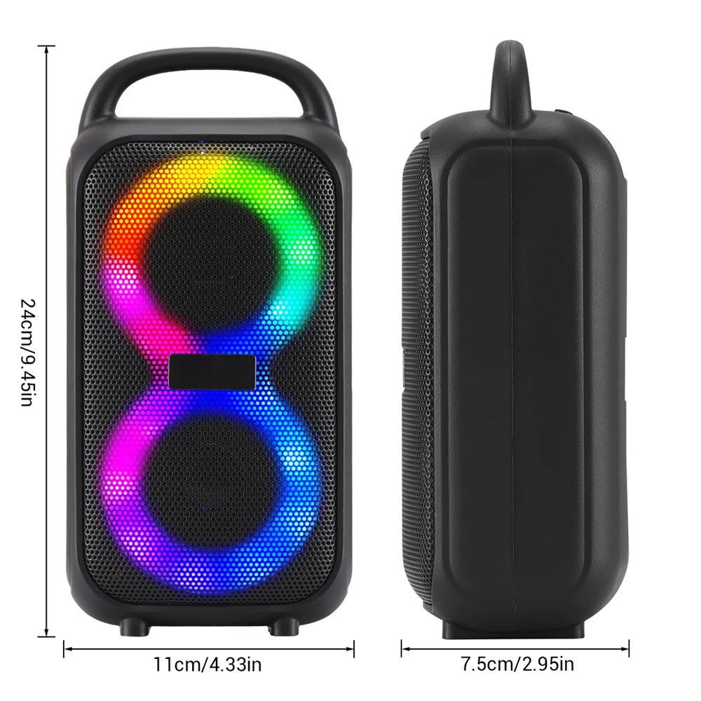 1000W Party Portable Speakers Bluetooth Wireless Boombox Sound Large Speaker Dual 3 inche Subwoofer for Outdoor Dancing Famliy Techelectronicx
