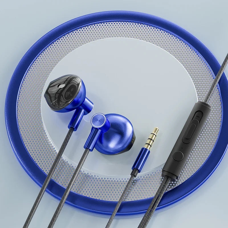 Type-C In-Ear Wired Karaoke Headphones 3.5mm Stereo Music Earbud Handfree Headset Earphones with Mic - TechElect