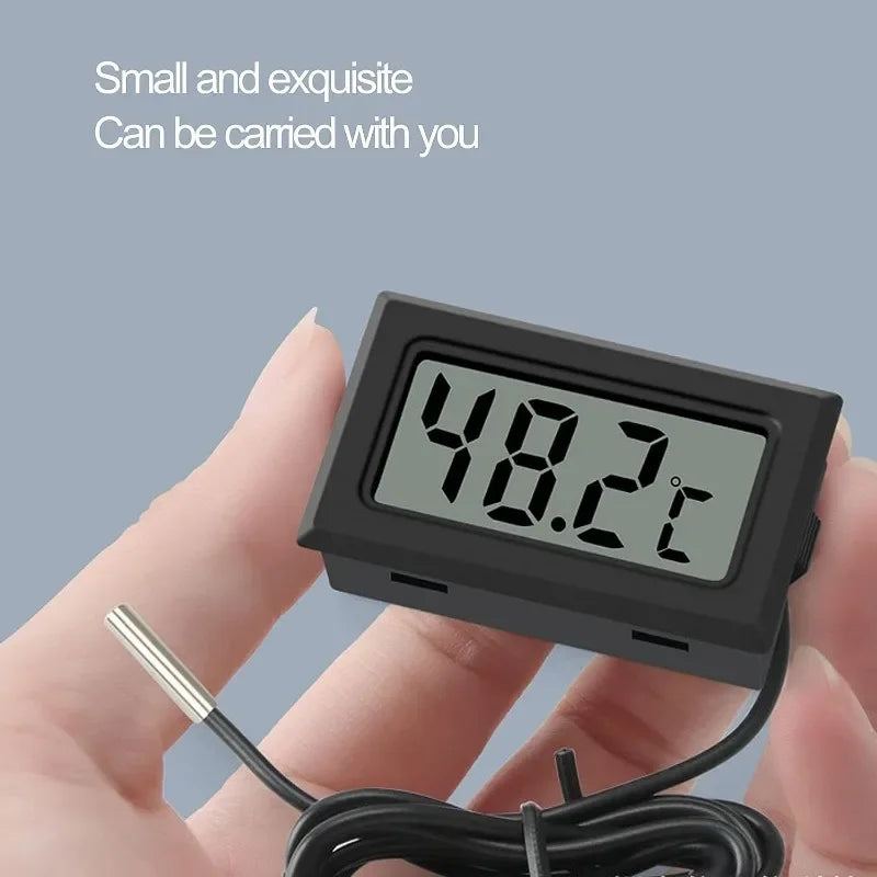 Mini Digital LCD Indoor Convenient Temperature Sensor Humidity Meter Thermometer Hygrometer Gauge Instruments Cable Measurement Techelectronicx