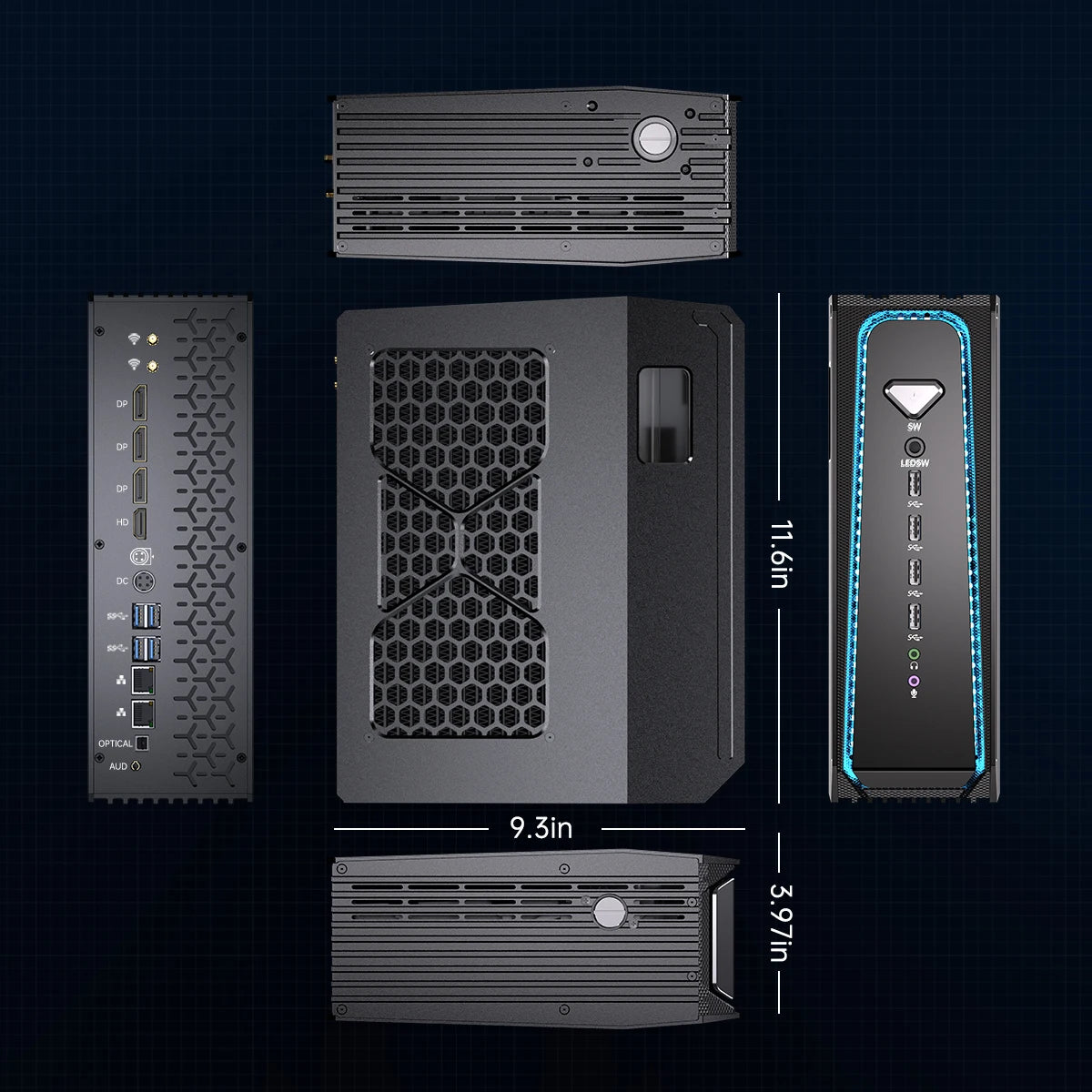 MSECORE SL800 Intel Core I5 I7 I9 RTX4070 12G Liquid Cooling Desktop Gaming Computer Windows 11 MINI PC DDR5 NVMe SSD 8K BT5.3 TechElect