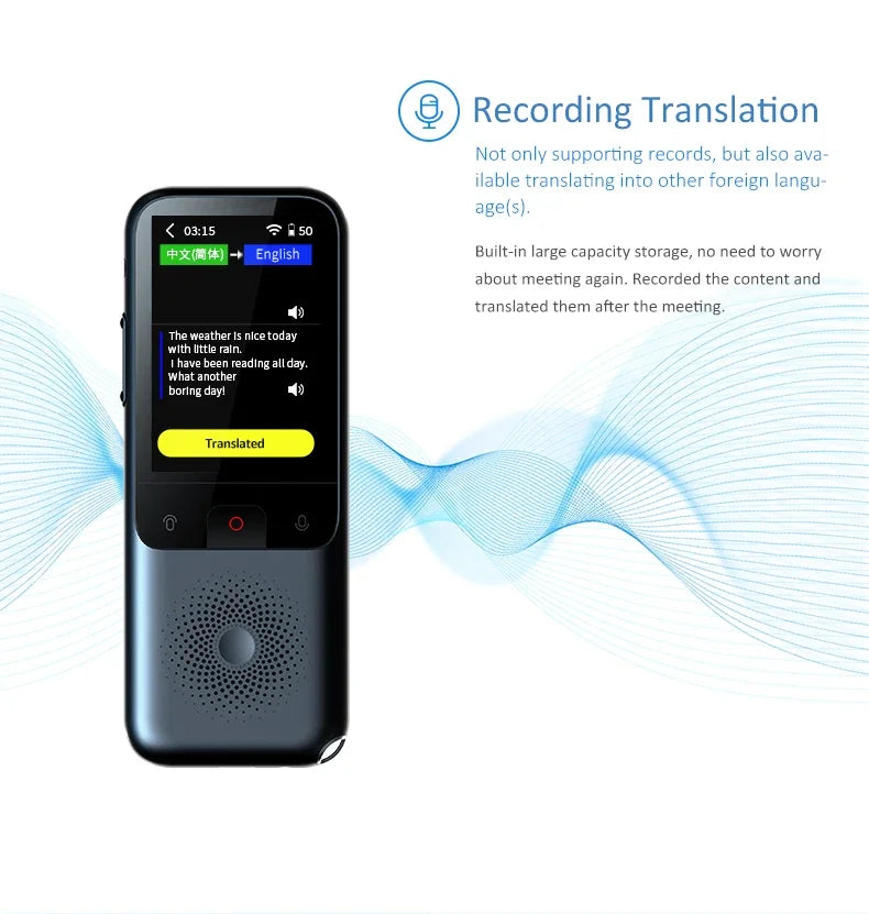 T11 Portable Audio Translator 138 Language Smart Translator Offline In Real Time Smart Voice AI Voice Photo Translator T10Pro TechElect