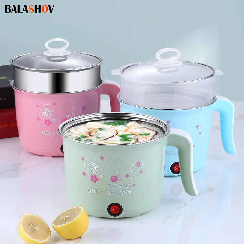 Multifunction Electric Cooker Hot Pot 1-2 People Heating Pan Multi Ramen Pot Machine Mini Rice Cook Kitchen Appliance Korea 220V TechElect