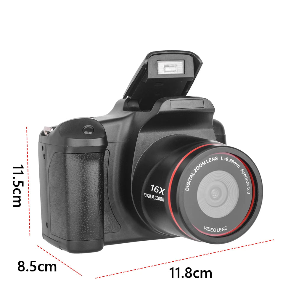 1080P 16MP Digital Camera 16X Zoom Camcorder with 2.4 Inch LCD Screen Video Recorder for Photography and Video - TechElect