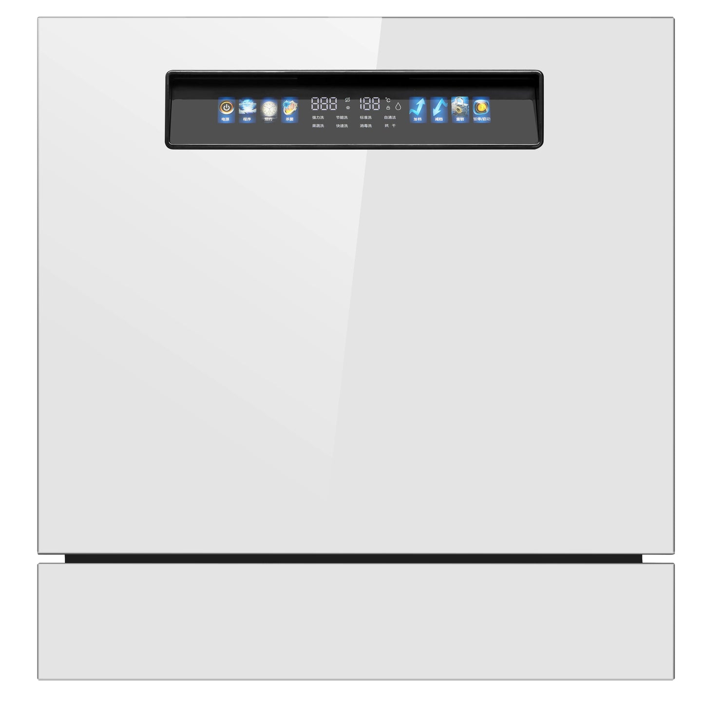 14 Sets Stainless Steel Built-in Dishwasher Kitchen Appliance with PTC Hot Air Drying Automatic Dish Washer TechElect
