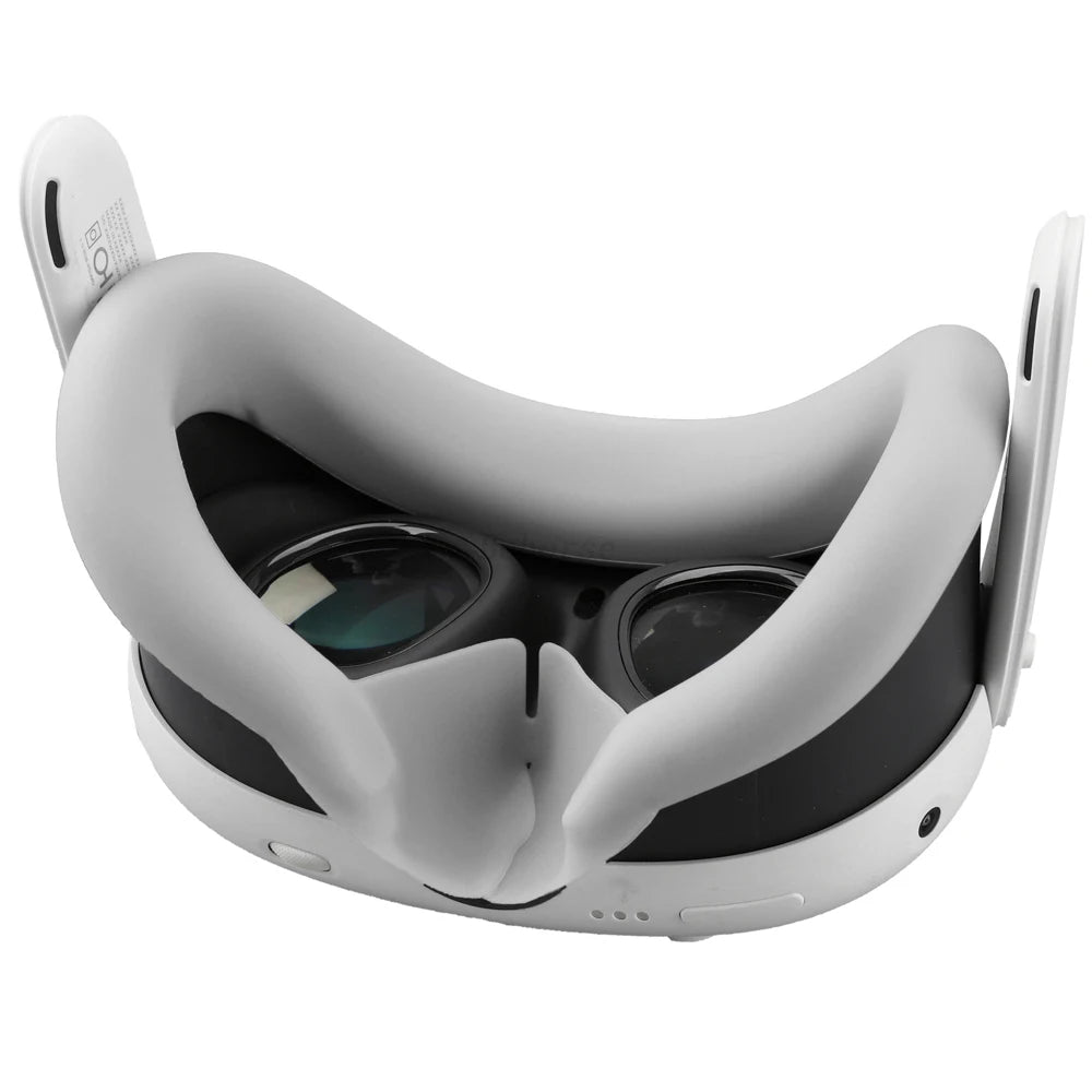 Silicone VR Face Mask For Meta Quest 3 Facial Interface Sweatproof Mask Face Cushion Lightproof Mask Face Cover VR Accessories - TechElect
