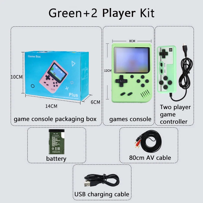 Retro Portable Mini Handheld Video Game Console 8 Bit 3.0 Inch Color LCD Kids Color Game Player Built in 500 Games Techelectronicx