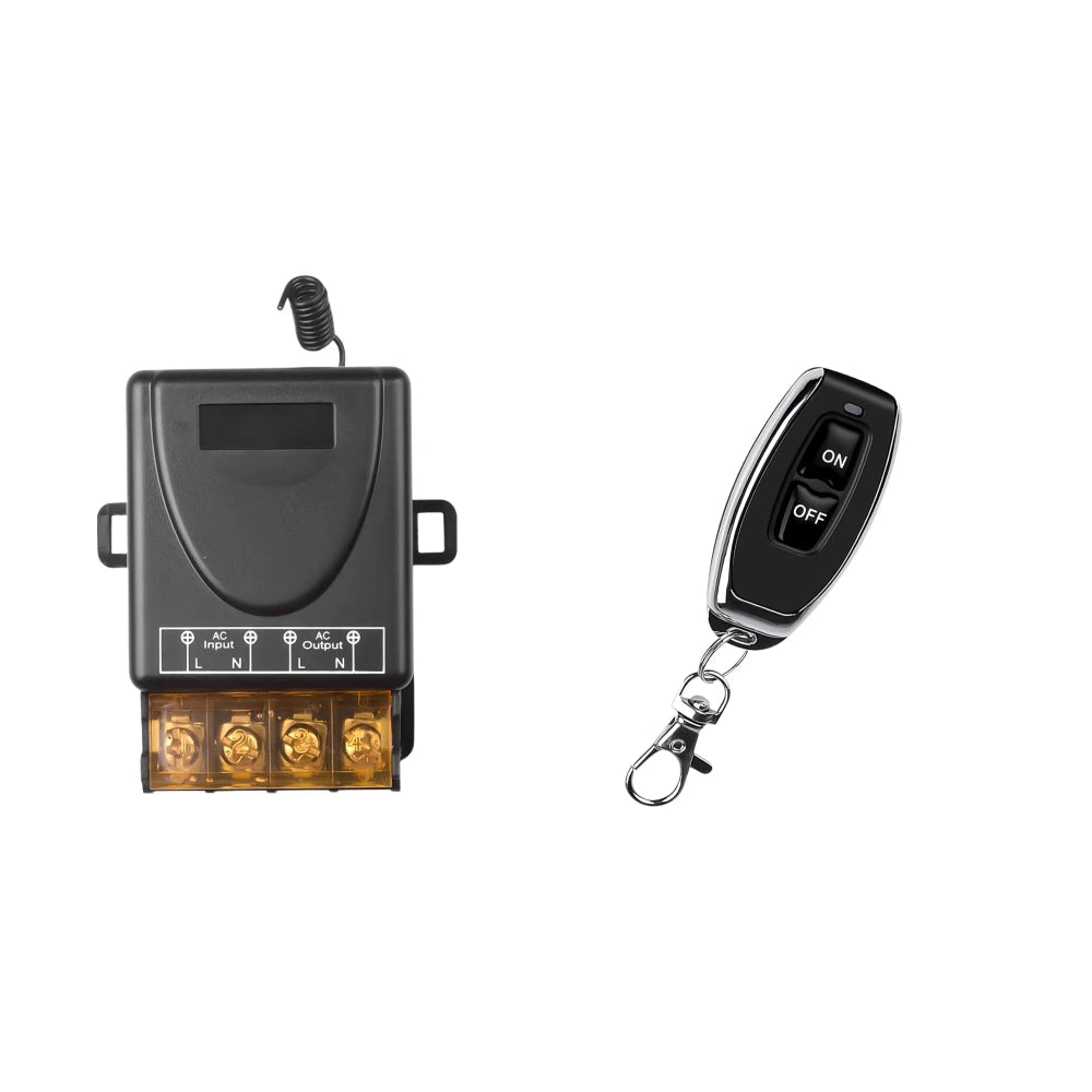 AC 220V 30A 1CH 433Mhz Wireless Remote Control Switch RF Relay Receiver + On/Off Transmitter For Electric Appliance Lamp TechElect