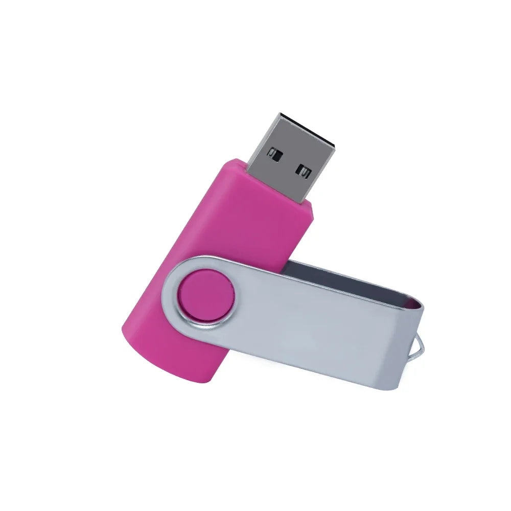 флешка usb 32GB Flash Drive 16 Giga Memory Stick Metal Jump Drive Swivel Pendrive Portable 64 128 GB cle usb 2.0 Pen Drives Techelectronicx