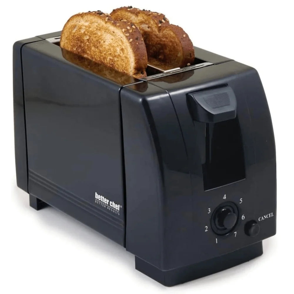 2 Slice Toaster Adjustable Control Built-in Cancel Button Easy Clean Crumb Tray Perfect Breakfast Kitchen Appliance Techelectronicx