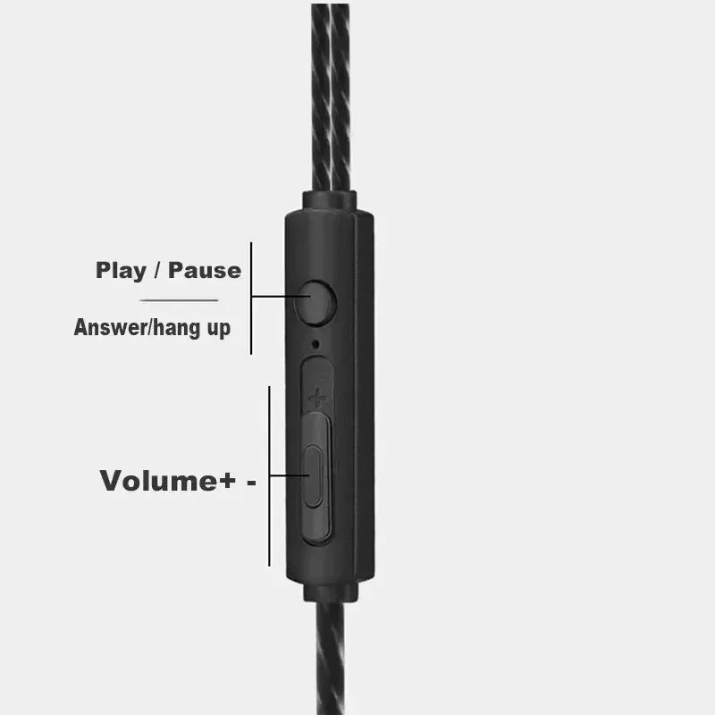 3.5mm Wired Earphone In Ear Headset HIFI Heavy Bass Earbuds Monitor Sports Headset Stereo Music Gaming Headphone with Microphone - TechElect