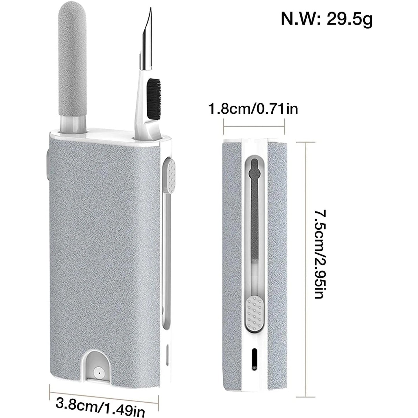 11-in-1 Computer Cleaning Kit Bluetooth Earphone Cleaner Pen Keyborad Camera Brush Sim Card Ejector Keycap Puller Phone Holder TechElect