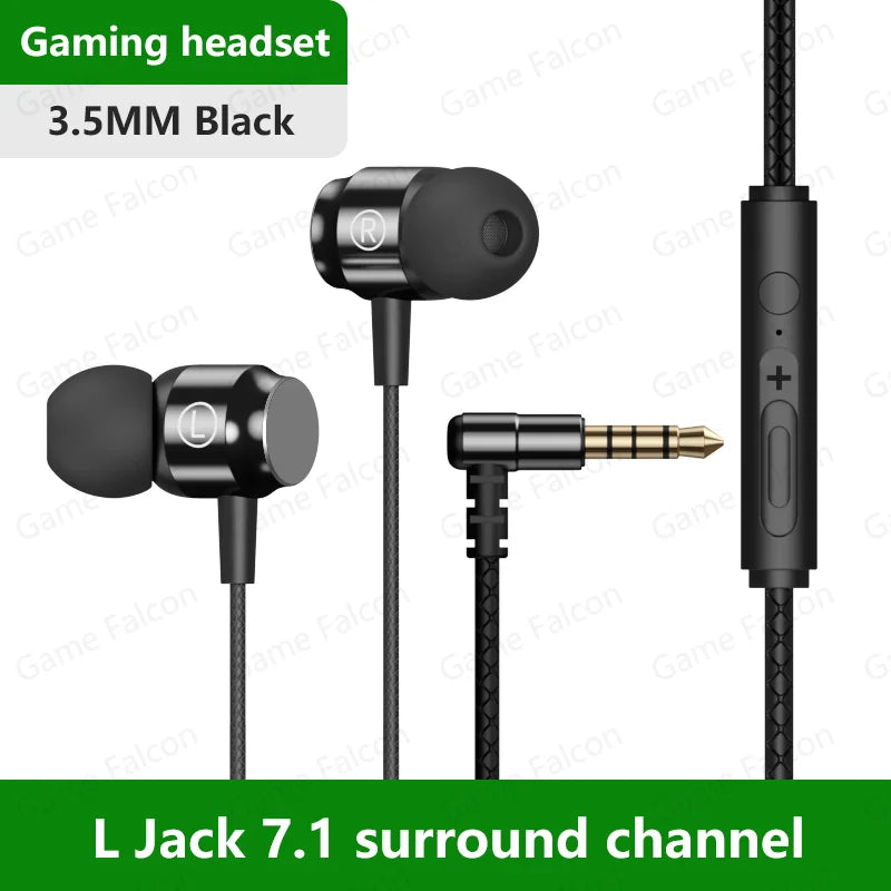 L Jack Magnetic Wired Gaming Headset 3.5mm Type-C Music Headset HiFi Mic Stereo Surround Sound For Phone Computer Mic Headset - TechElect