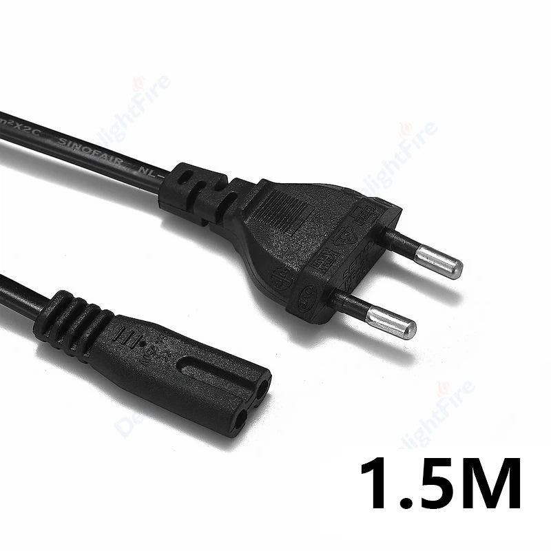 0.3-10m EU Extension Cord C7 Power Cable Figure 8 Euro Plug AC Cable For Samsung LG Sony TV Samsung Monitor Power Supply PS2 3 Techelectronicx